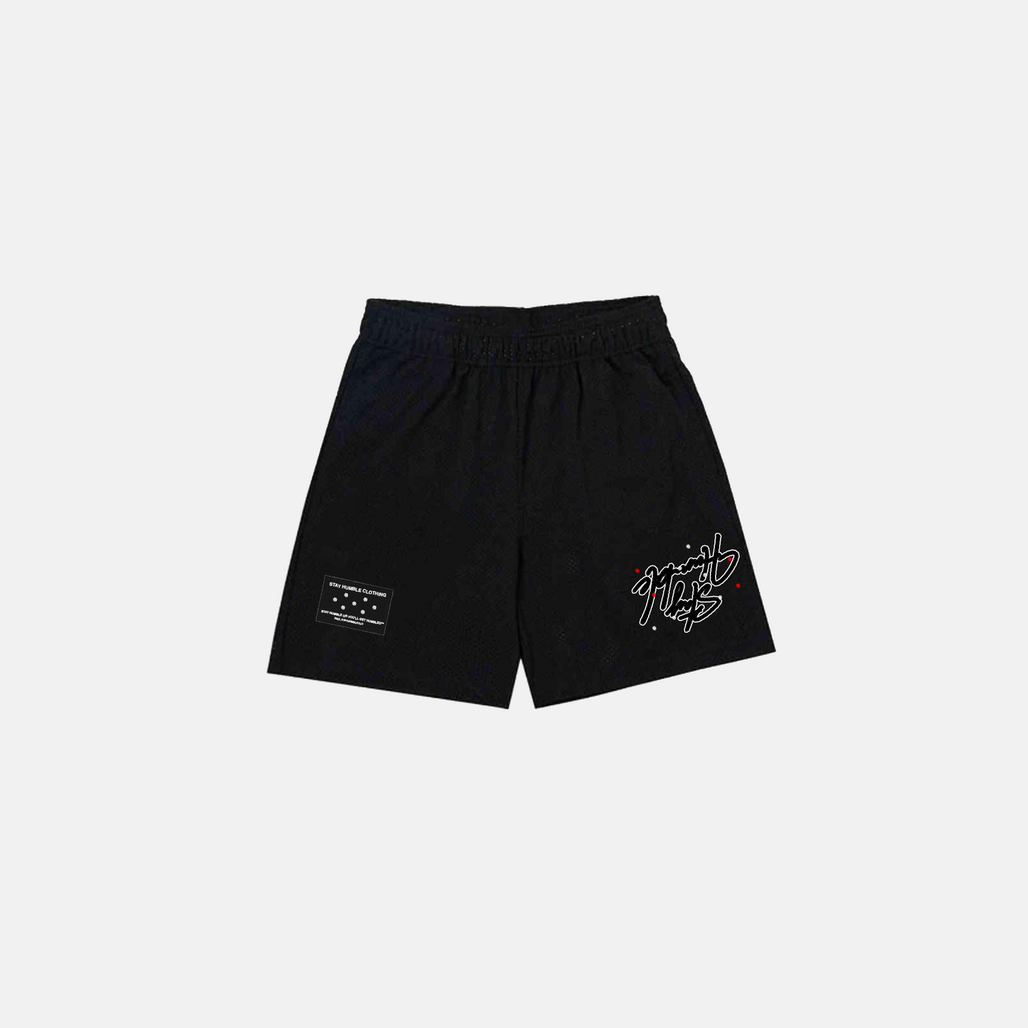 'REVERSE' MESH SHORTS - BLACK