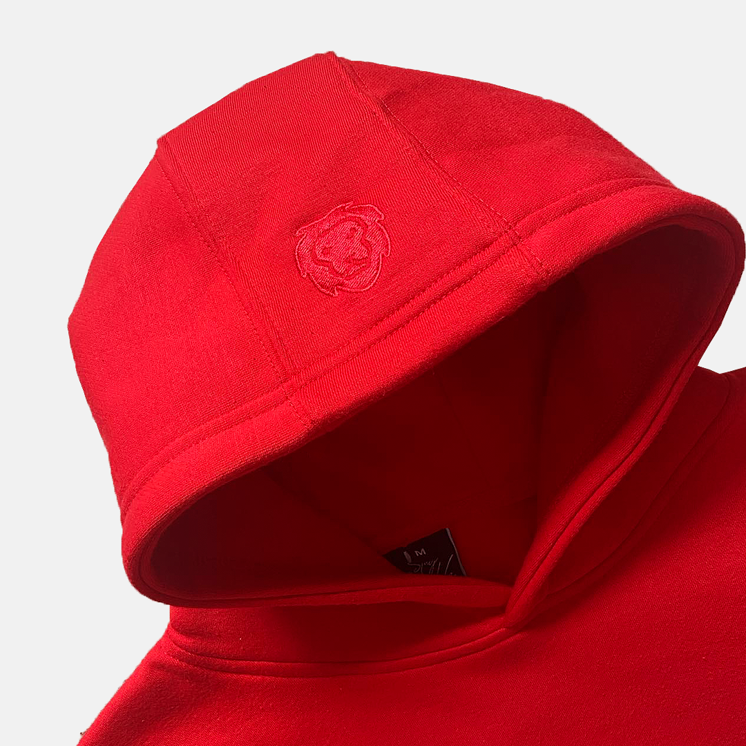 'BLURRY SCRIPT™' HOODIE v2 - RED