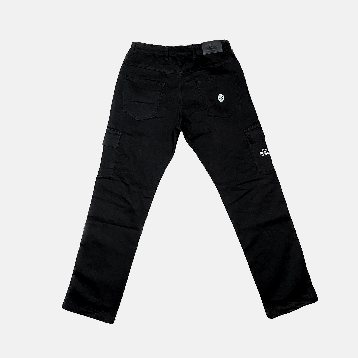 'OG SCRIPT' CARGO JEANS - BLACK