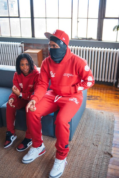 'BLURRY SCRIPT™' HOODIE v2 - RED
