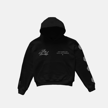 'BLURRY SCRIPT™' HOODIE v2 - BLACK