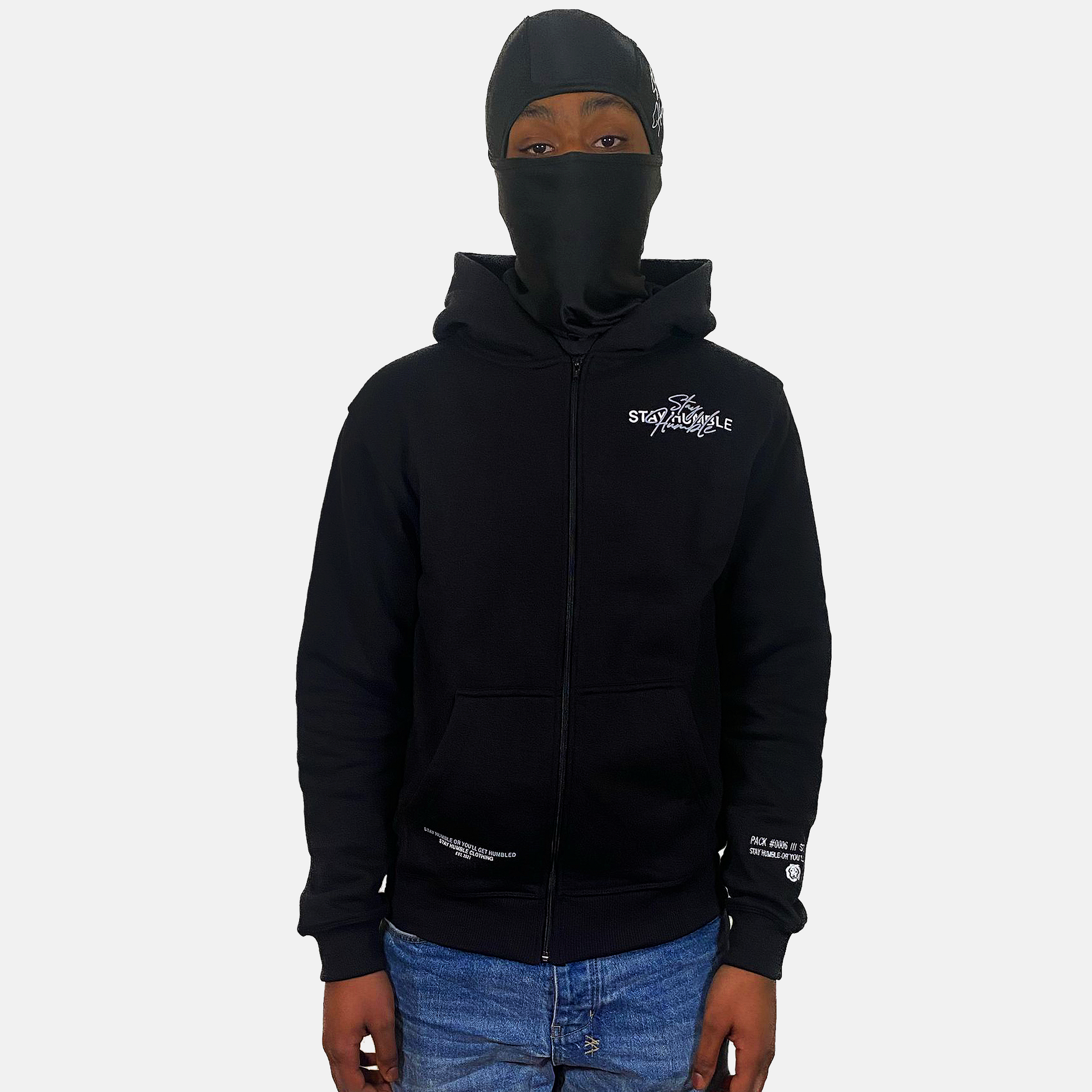 STAY HUMBLE' ZIP-UP HOODIE - BLACK – STAY HUMBLE CLOTHING