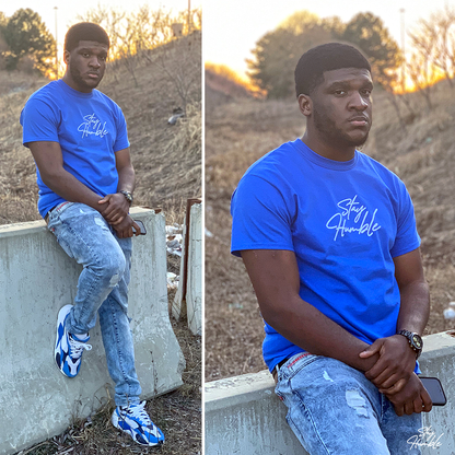 'OG SCRIPT' T-SHIRT - BLUE