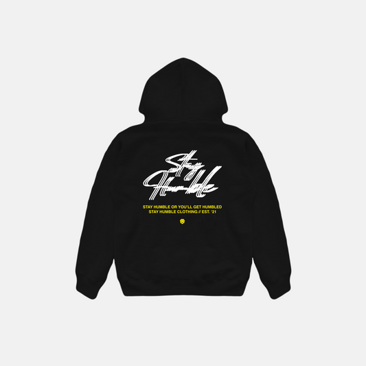 'BLURRY SCRIPT™' HOODIE - BLACK