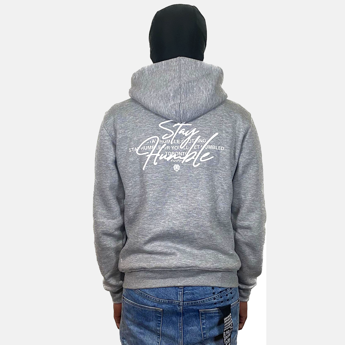 STAY HUMBLE' ZIP-UP HOODIE - GREY – STAY HUMBLE CLOTHING